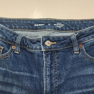 Old Navy Women's Straight Leg Jeans - Deep Blue Wash